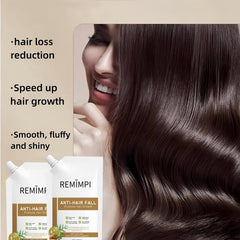REMIMPI Anti-Hair Fall Hair Loss Treatment Shampoo Oil Control Anti dandruff Haircare Ginseng Ginger Help Hair Growth Jojoba Oat Repair Reduce Hair Loss Scalp Cleanser Conditioner 300ML—XDX