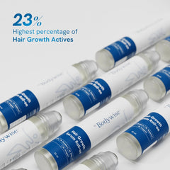 Bodywise Advanced Hair Growth Roll-On Serum | 3% Rosemary | 2% Aminexil | 3% Redensy l 2% Anagain | Precision Scalp Applicator | Paraben & Sulphate Free | Non oily and mess free