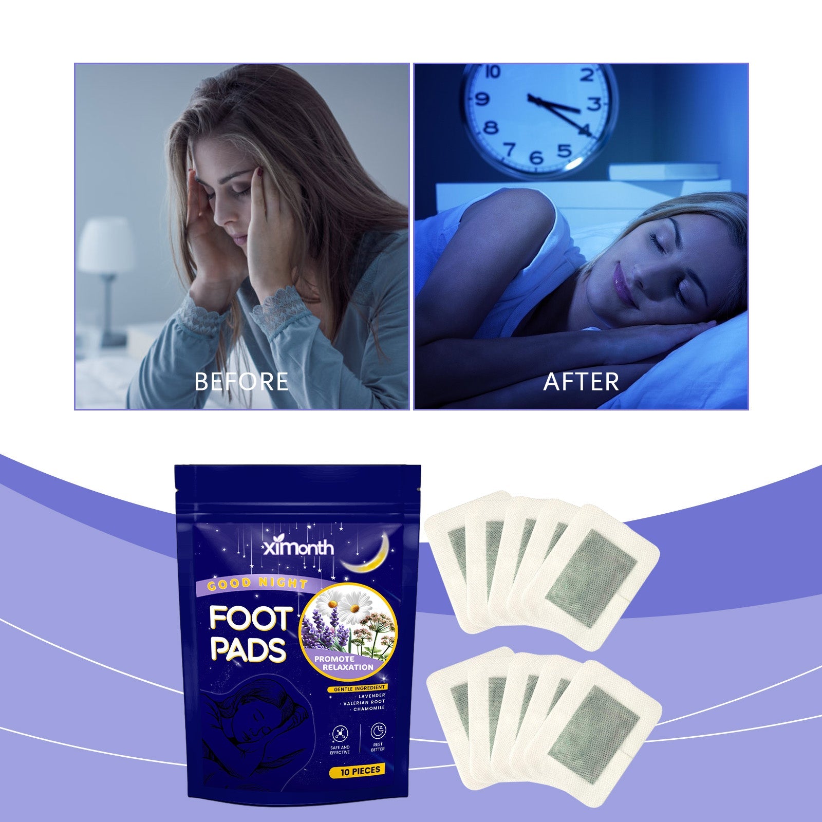 Foot Pads - Zeolite Mineral, Ginger Root, Wormwood, Bamboo Vinegar, Foot Spa for Achy Feet-WWJ